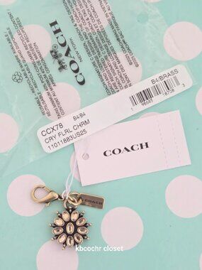 Coach Brand New DIY Crystal Flower Charm CCX78